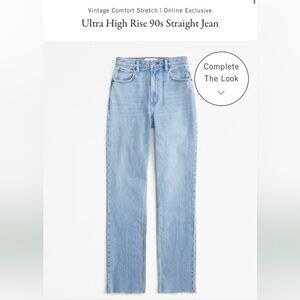 Abercrombie & Fitch Ultra High Rise 90s Straight Jean